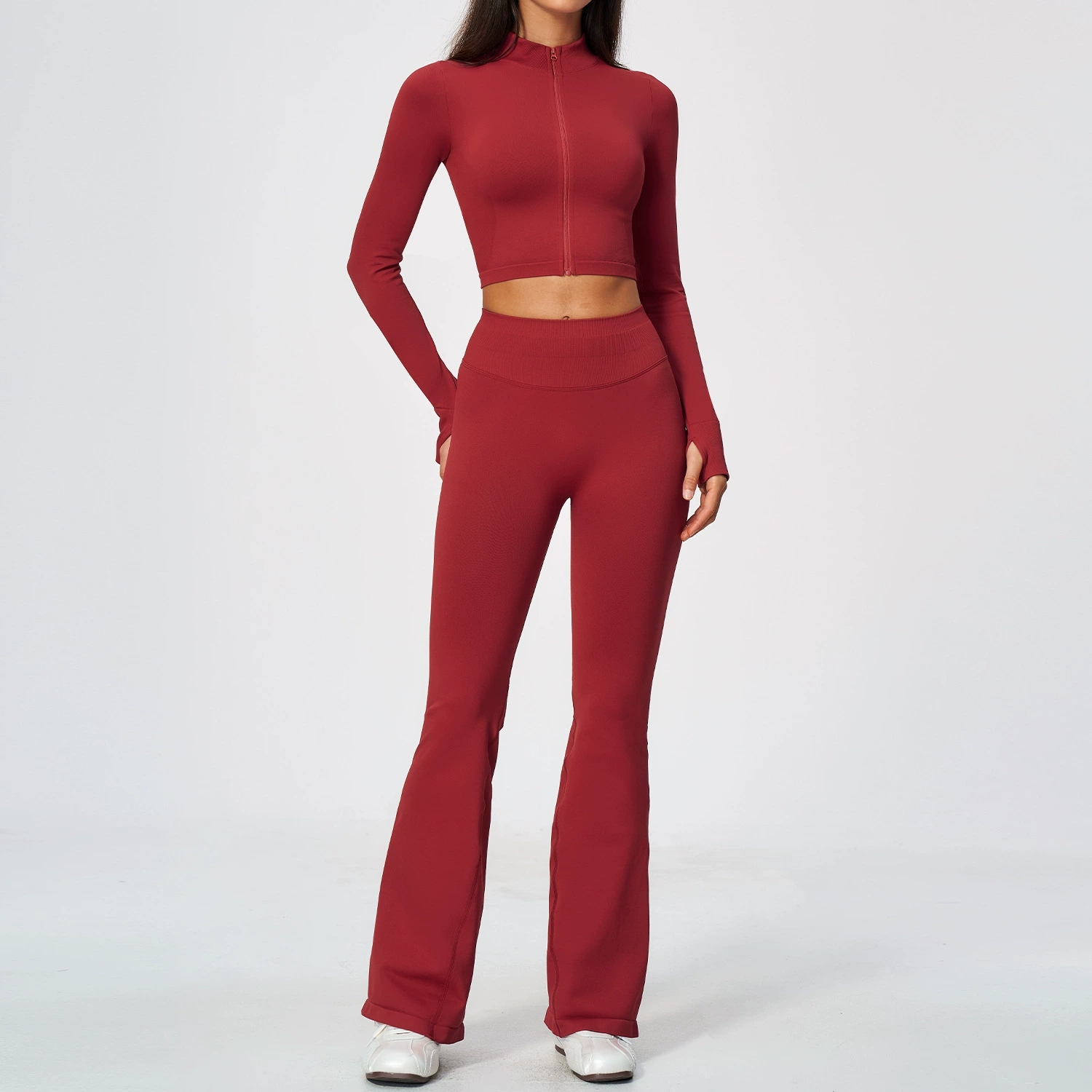 レディース シームレス トラックスーツ ヨガセット 2点セッ - Compression Long Pant のレビューと価格